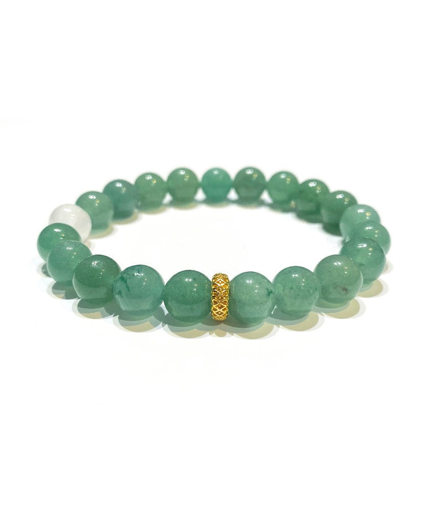 AVENTURINE Infinity Round Beaded Bracelet - 8mm