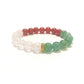 AVENTURINE, ROSE QUARTZ & CARNELIAN Infinity Bracelet - 8mm