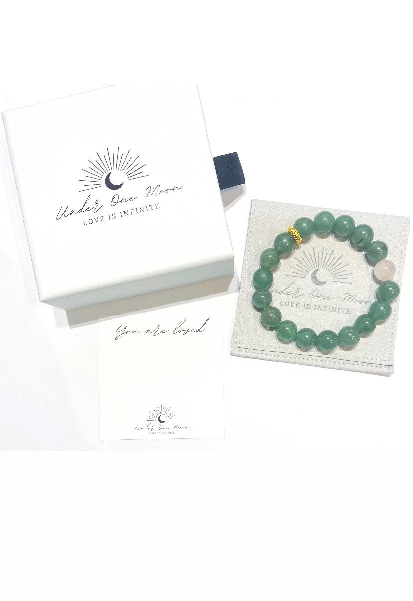 AVENTURINE Infinity Round Beaded Bracelet - 10mm