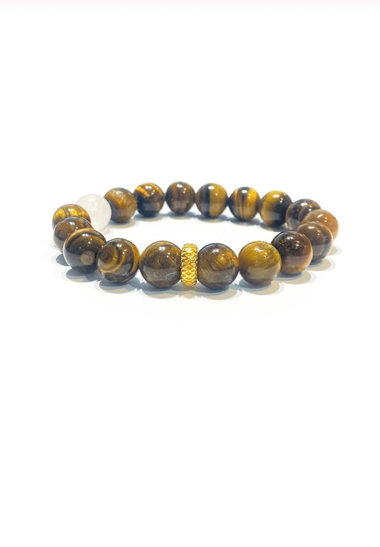 TIGERS EYE Infinity Round Bead Bracelet - 10mm